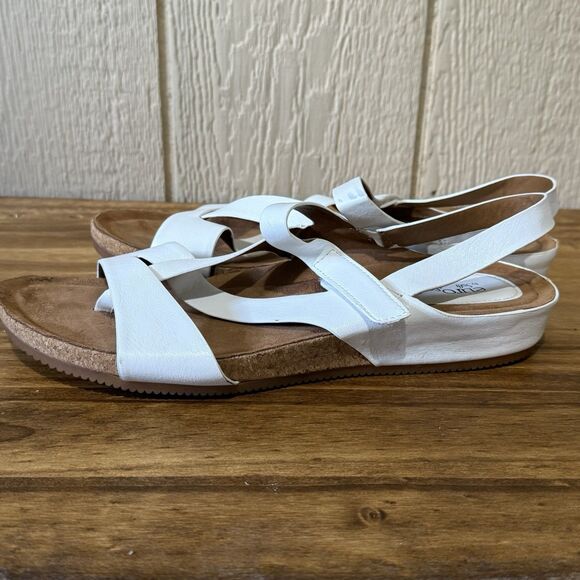 EuroSoft Gianetta White Faux Leather Toe Post‎ Strappy Comfort Sandal Size 11 - Picture 3 of 7